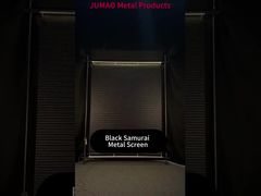 ブラックサムライスパイラルメタルメッシュ装飾パーティションスクリーンの生産および設置ディスプレイ