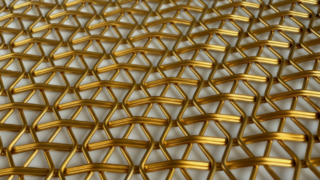 金属圧着ワイヤメッシュの物理的な表示。