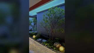 空間を贅沢に演出する受付用ウォーターカーテン