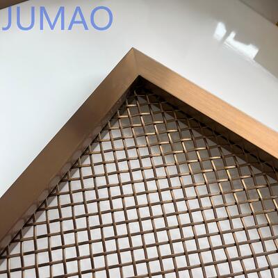 建物のファサードにユニークなパターンを施したアルミ装飾ワイヤーメッシュパネル