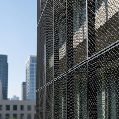 ブラック・メッシュ コーティング パネル ワイヤースクリーン 建築建築 玄関
