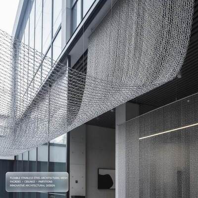 フレキシブルステンレス鋼建築網 玄関 屋根 隔壁 革新的な建築設計ソリューション