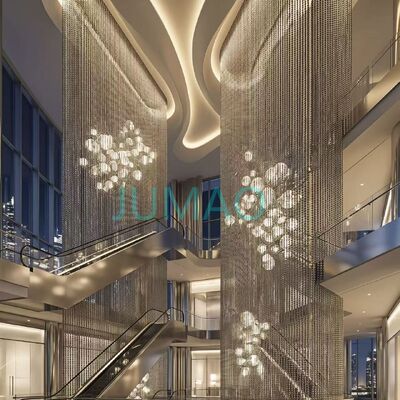 Rust Resistant Metal Bead Ball Curtains as Space Divider with Custom Colors for Indoor Decorative Metal Beaded Curtains